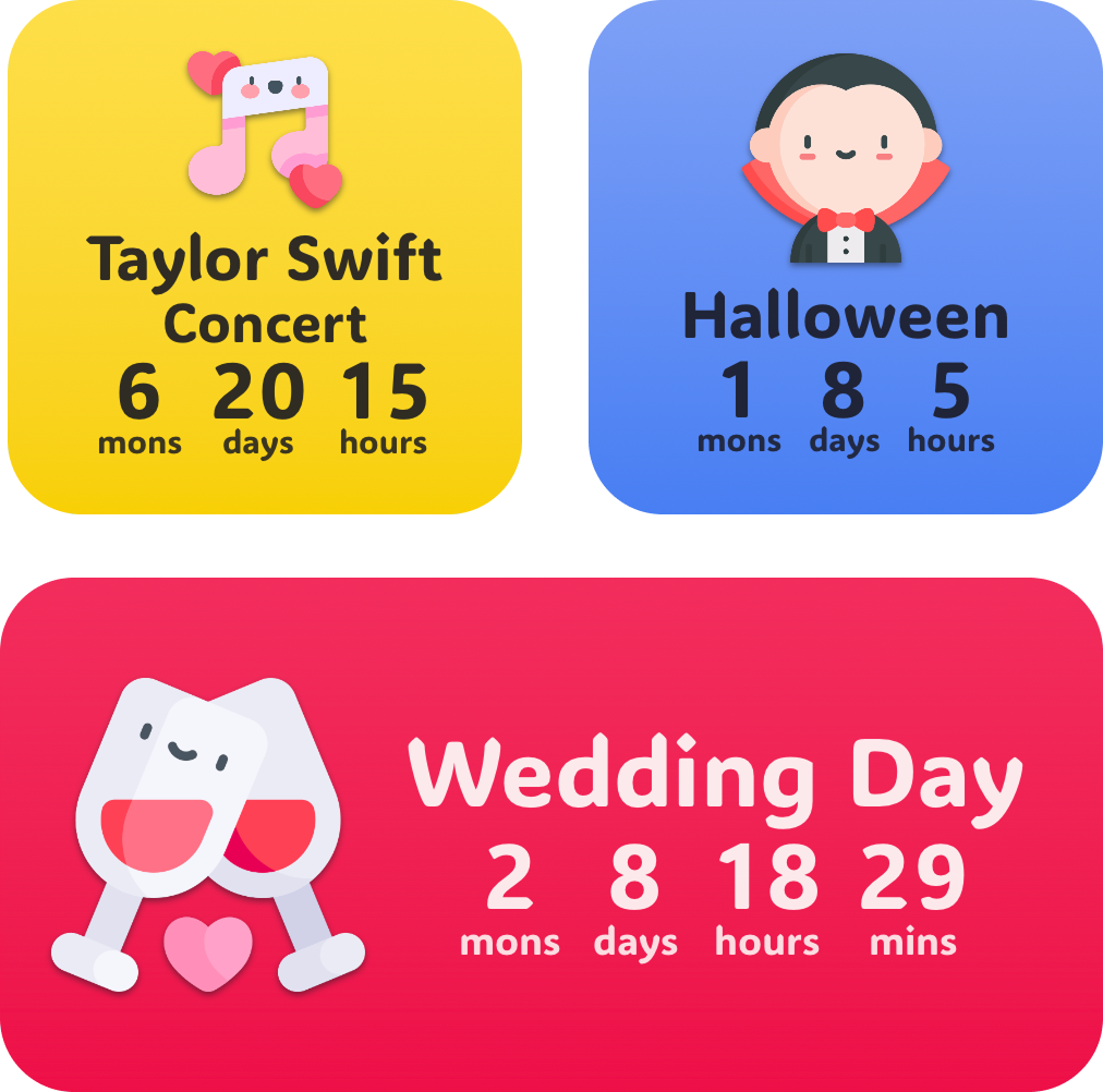 countdown widget for iPhone