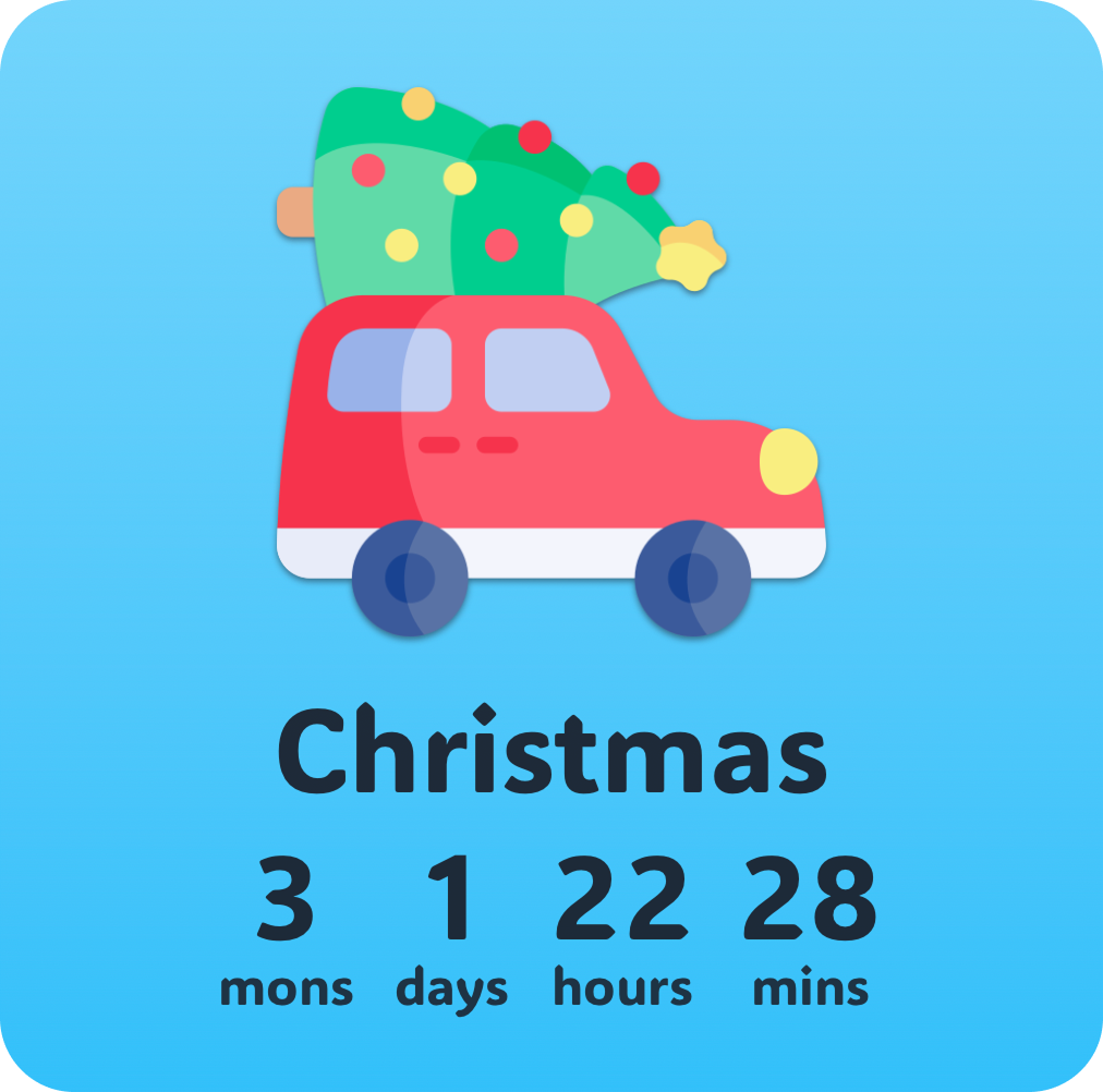 countdown widget for iPhone